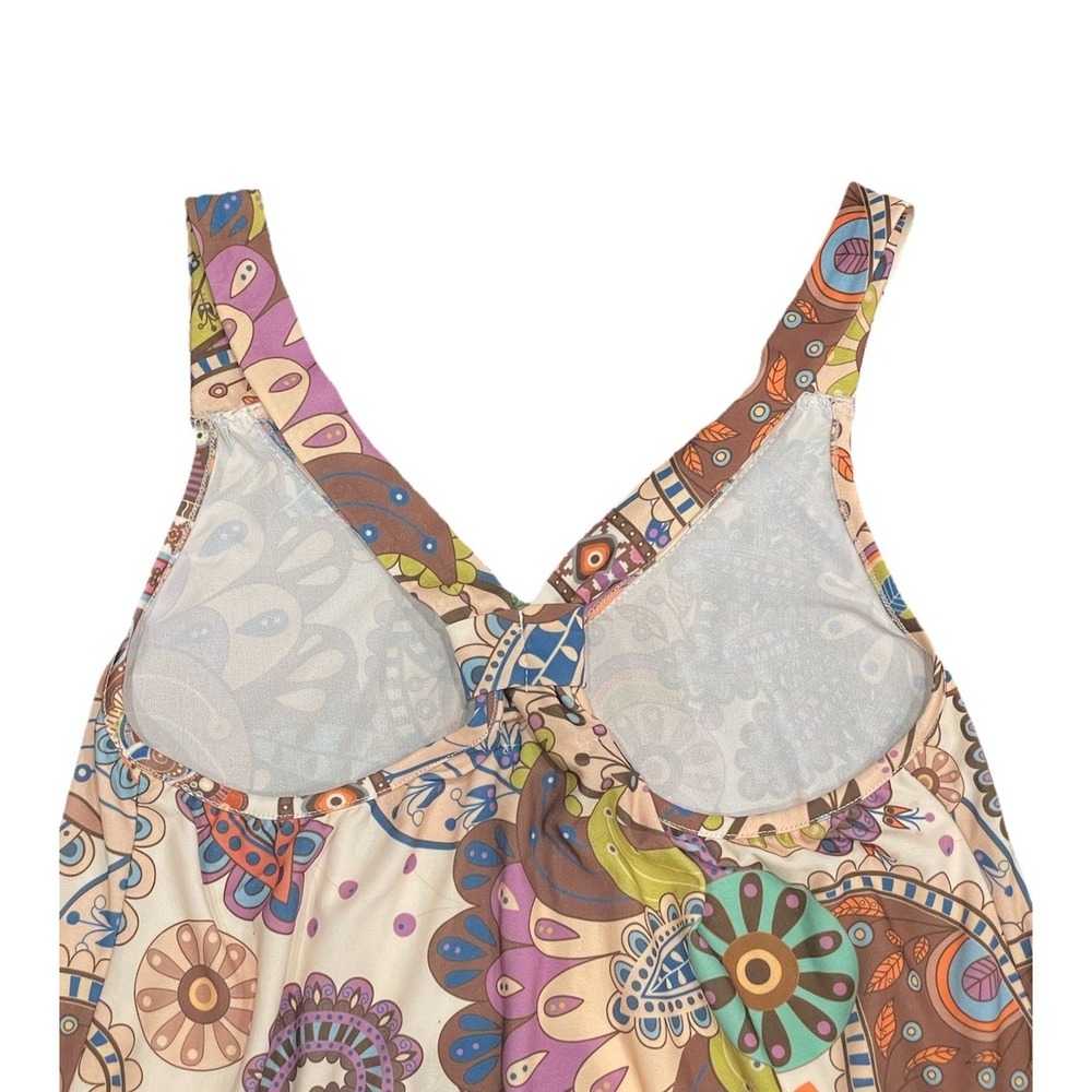 NWT Vanessa Scott Tank Top Chic Paisley Pattern Bohemian Basic Art Italy SIZE S - Picture 9 of 13